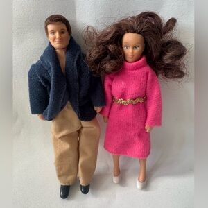 1999 Town Square Doll House Man And Woman Dolls